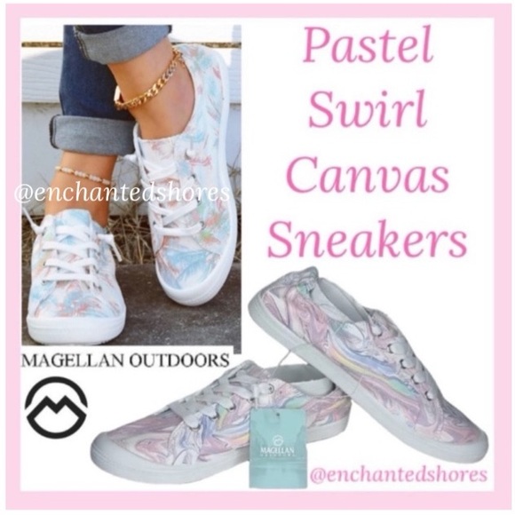 Summer Pastel Sneakers Slip On White Grey Blue Teal Green Lavender Pink Size 10 - Picture 1 of 16